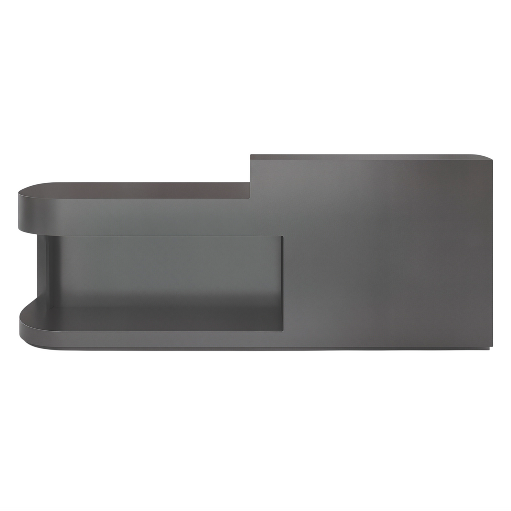 Modern Reception Desk with Display Shelf