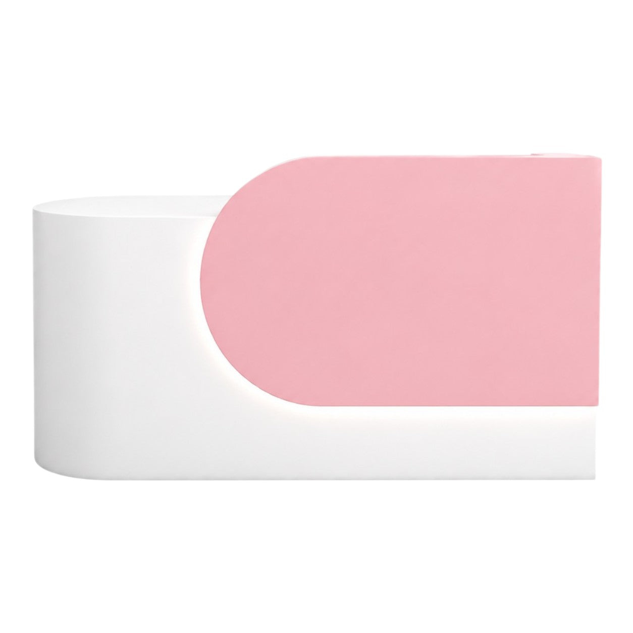 Compact Curved Reception Counter for Beauty and Skin Clinics