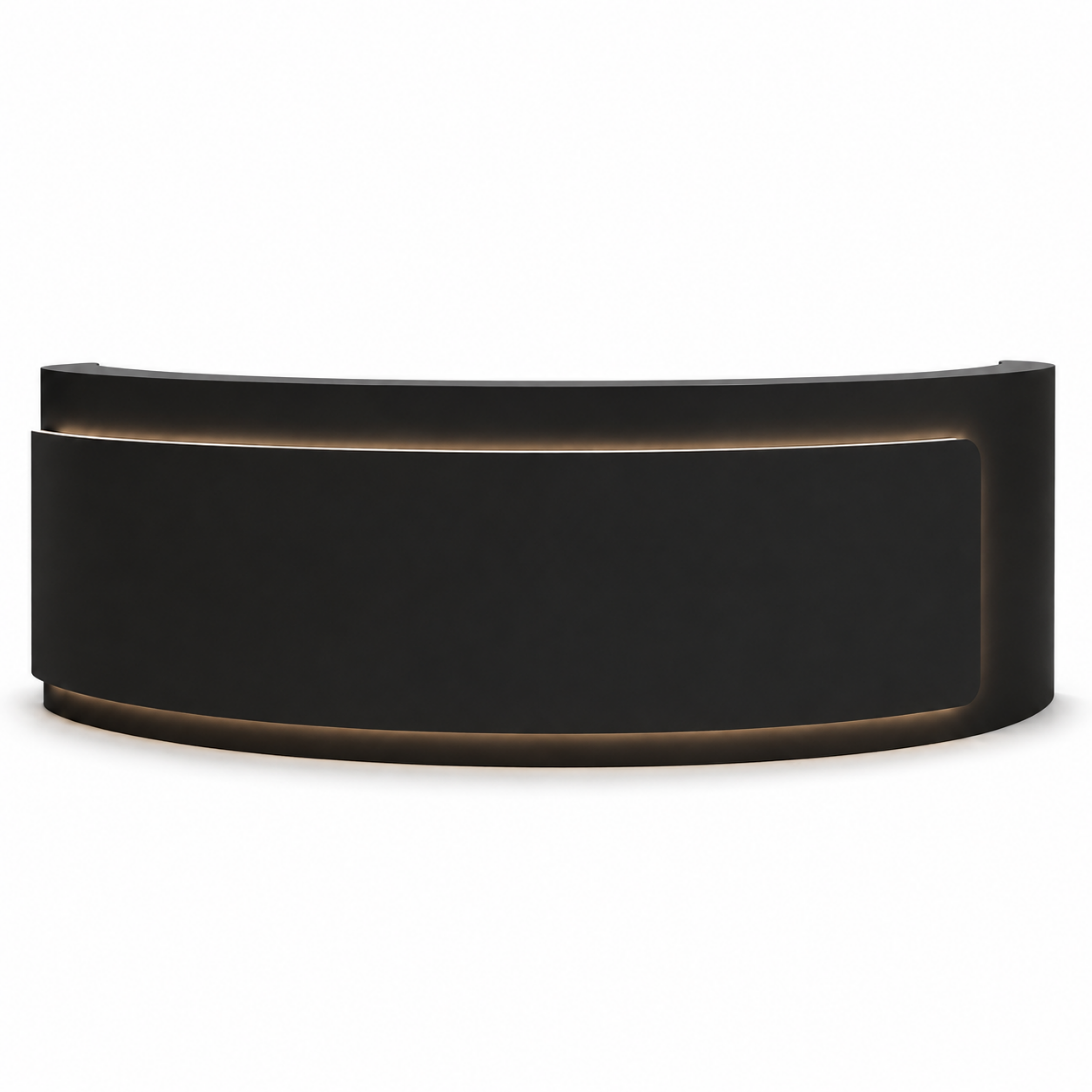 Premium Curved Reception Counter with Integrated LED Lighting