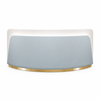 Modern Curved Reception Desk with LED Accent
