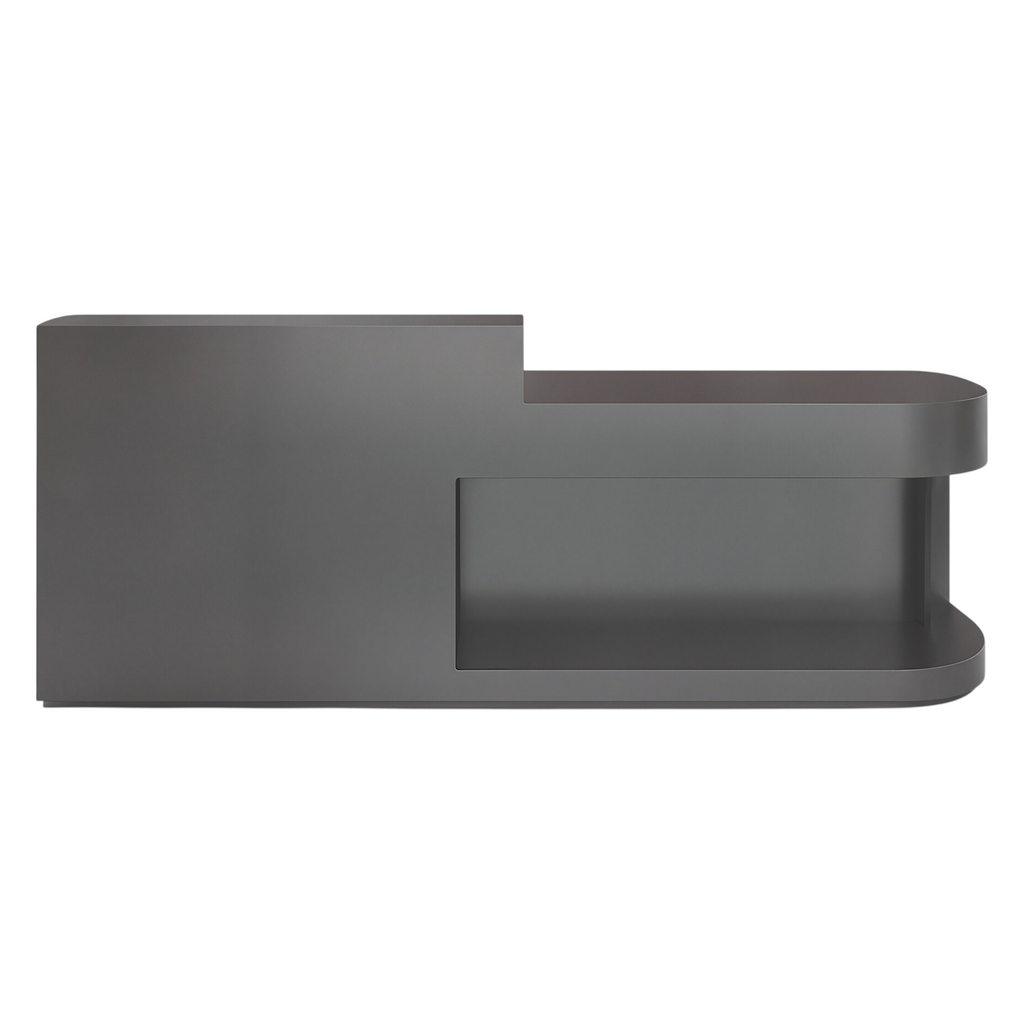 Modern Reception Desk with Display Shelf