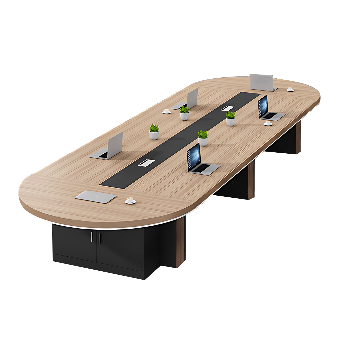 Oval Boardroom Table with Sleek Modern Styling