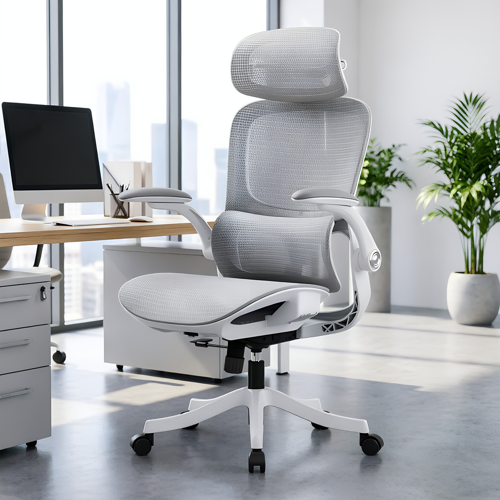 Ergonomic Full Mesh Task Chair with 4D Lumbar Support and Dynamic Linkage Armrests
