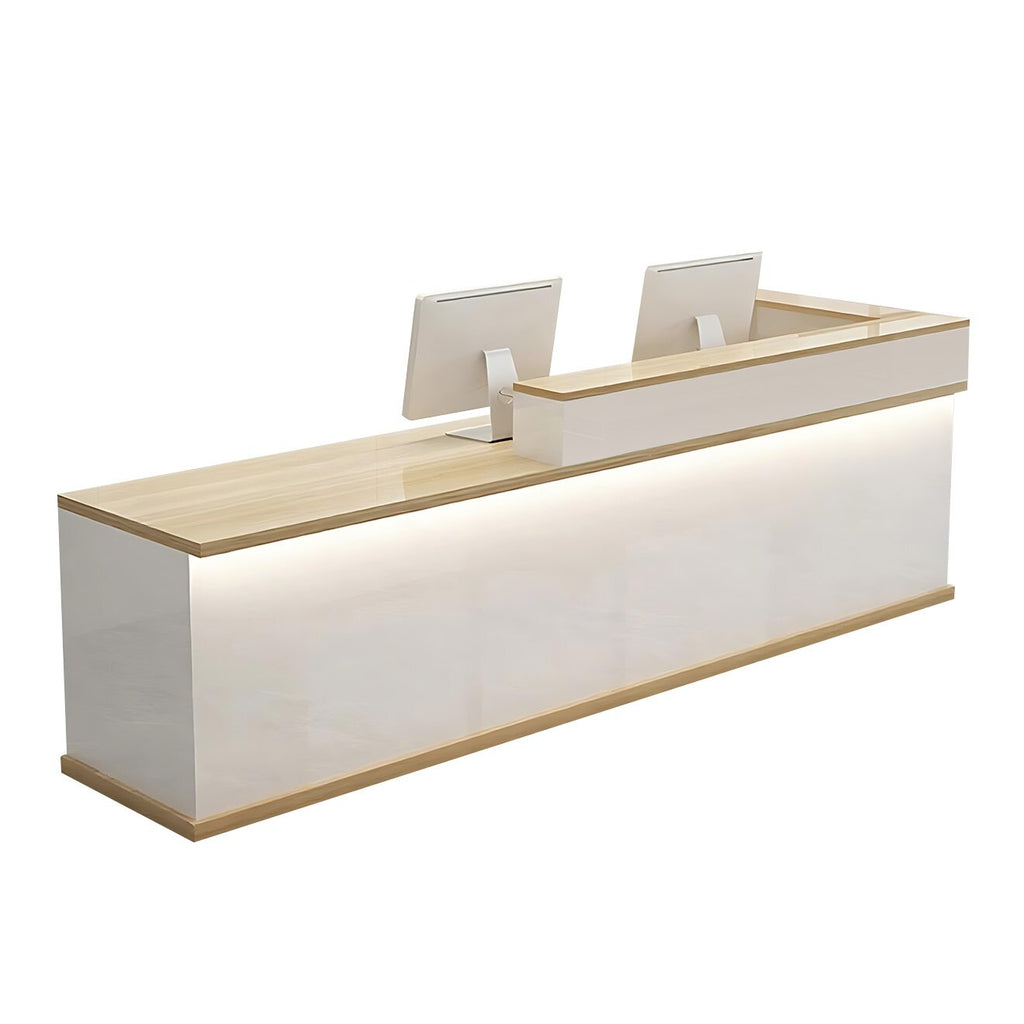 Commercial Reception Counter with Contemporary Design and Generous Workspace