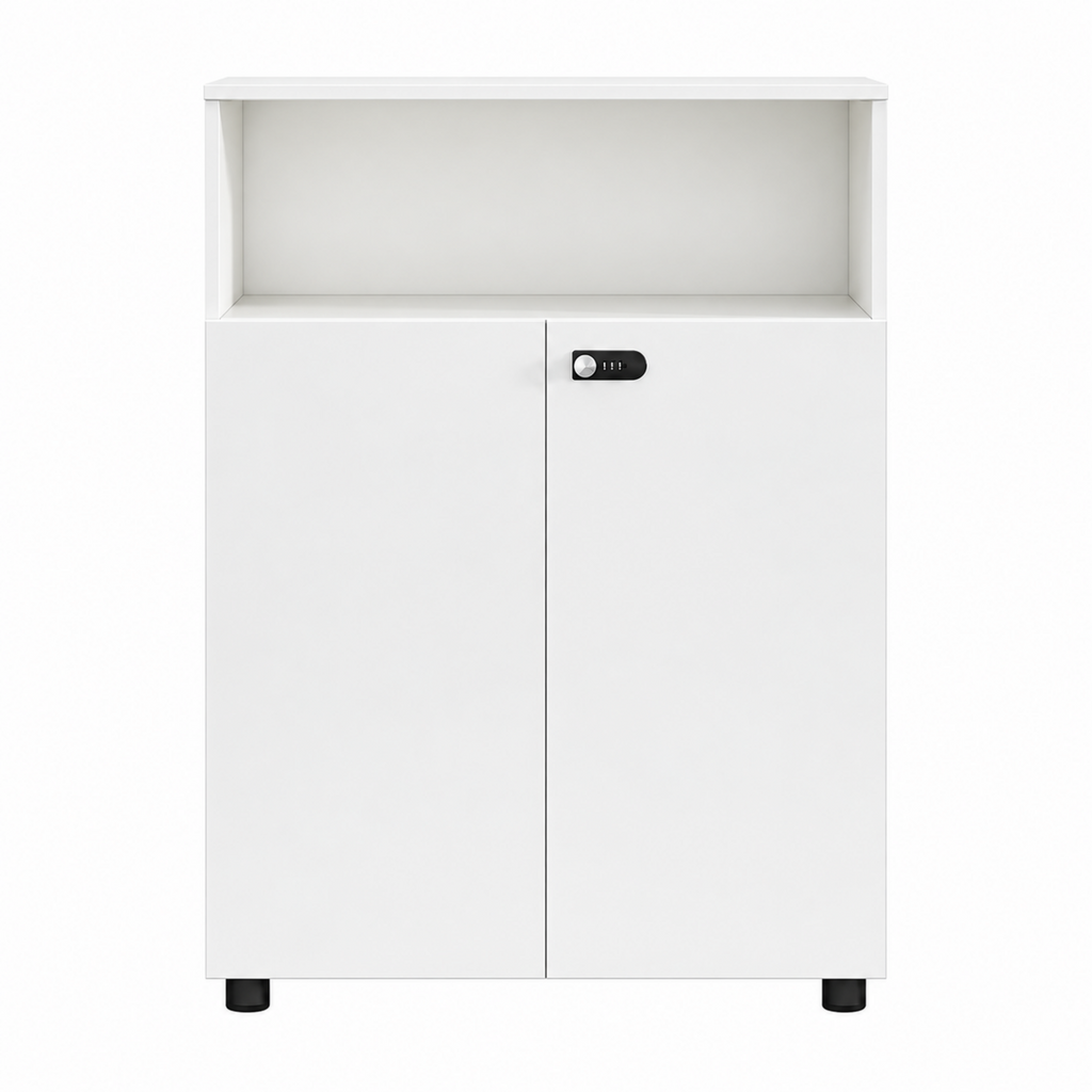 Contemporary Modular Office Storage Cabinet with Secure Custom Option