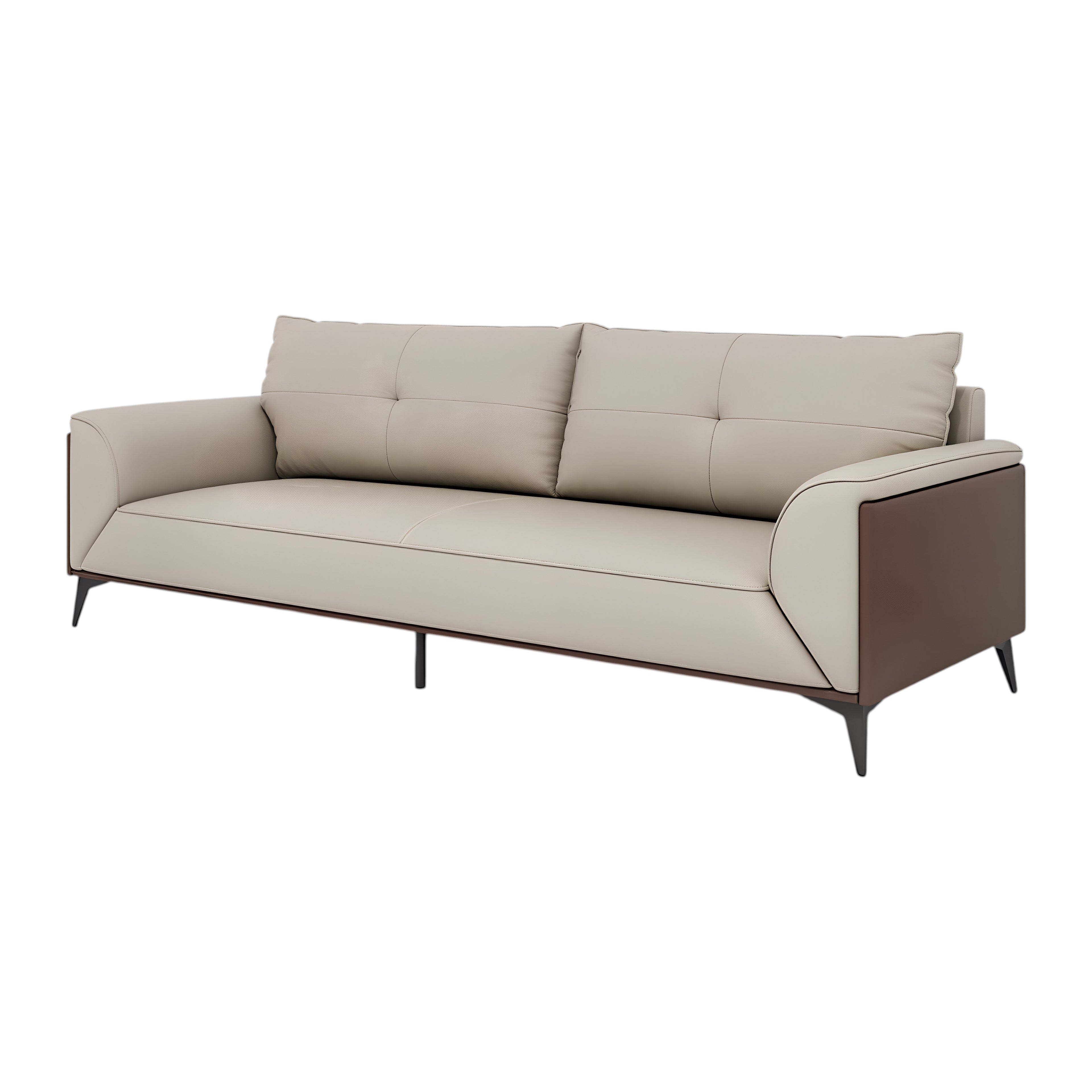 Modern Commercial Lounge Sofa Set with Timber-Style Panels and Clean Executive Lines