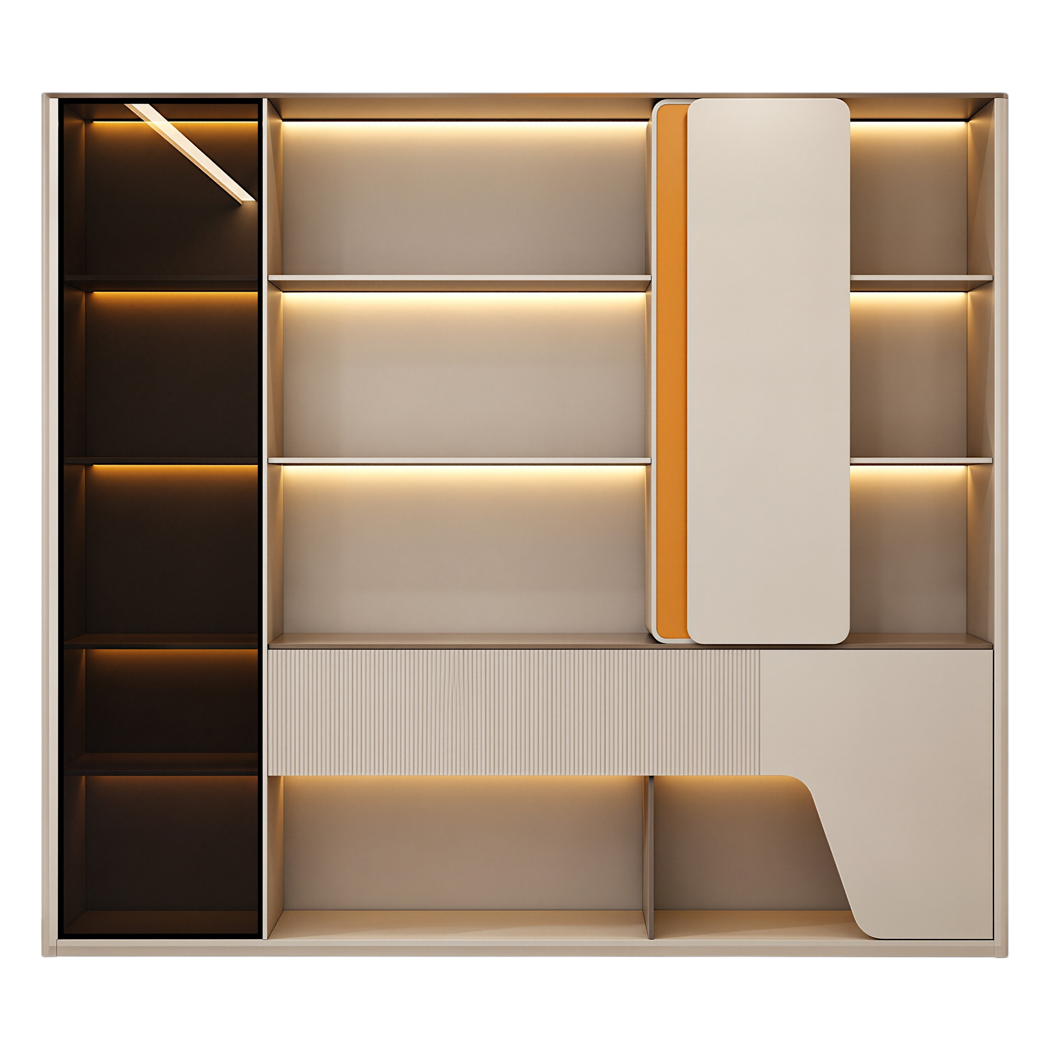 LED Storage Wall for Professional Offices