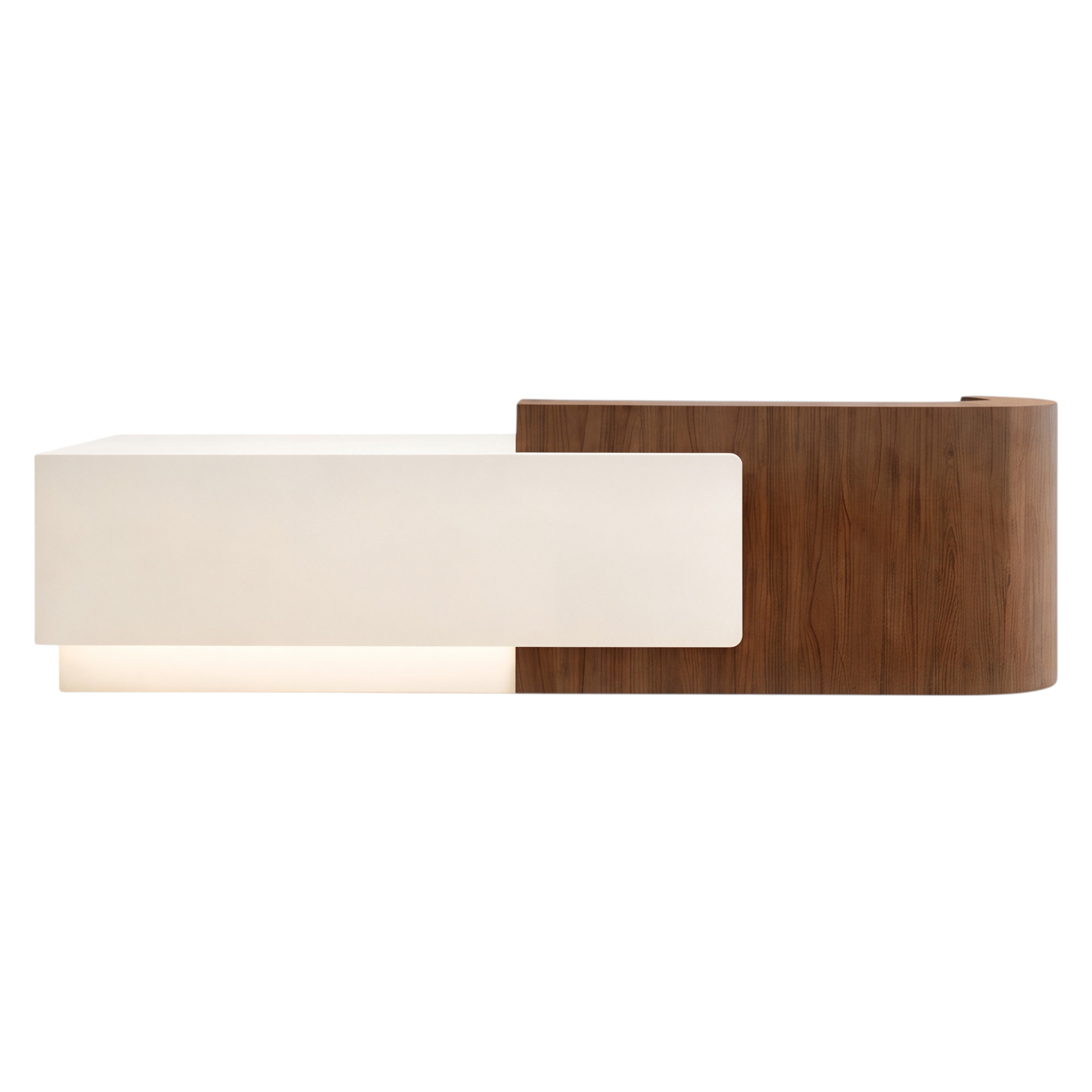 Contemporary Reception Counter with Curved Ends
