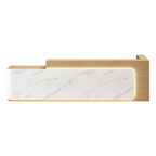 Contemporary Reception Counter with Illuminated Branding Panel