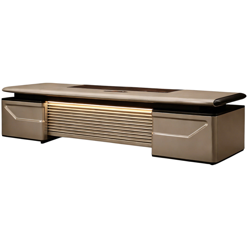 Designer Executive Desk with Floating Top Detail