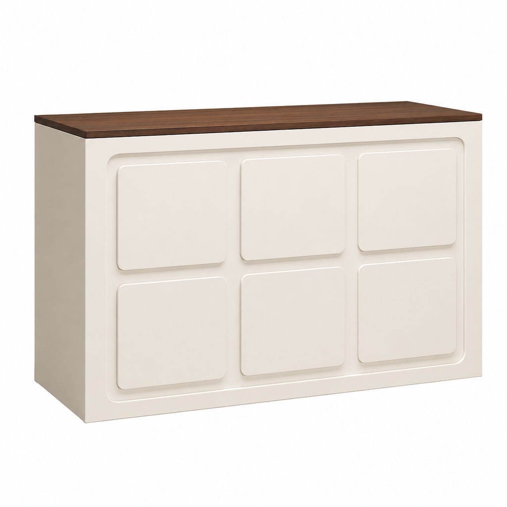 Modern Panel Reception Desk with Storage