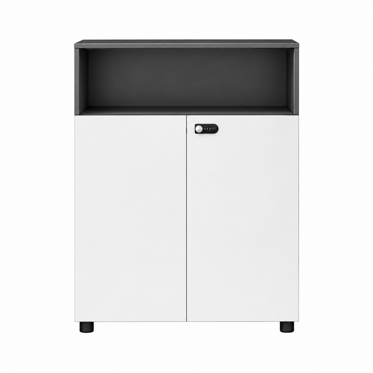 Contemporary Modular Office Storage Cabinet with Secure Custom Option