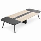 Modern Boardroom Table with Two-Tone Design and Custom Sizes