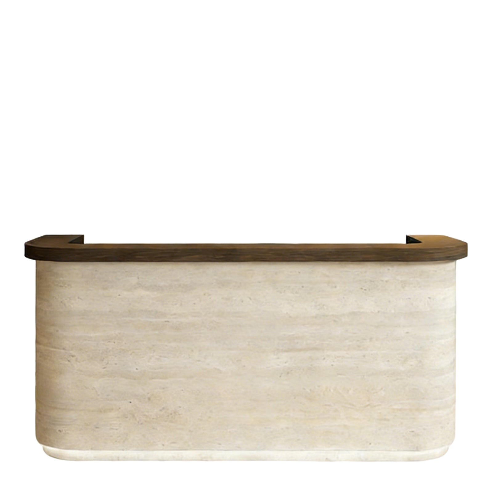 Boutique Reception Desk with Timber Top and LED Plinth