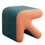 Contemporary Geometric Lounge Stool