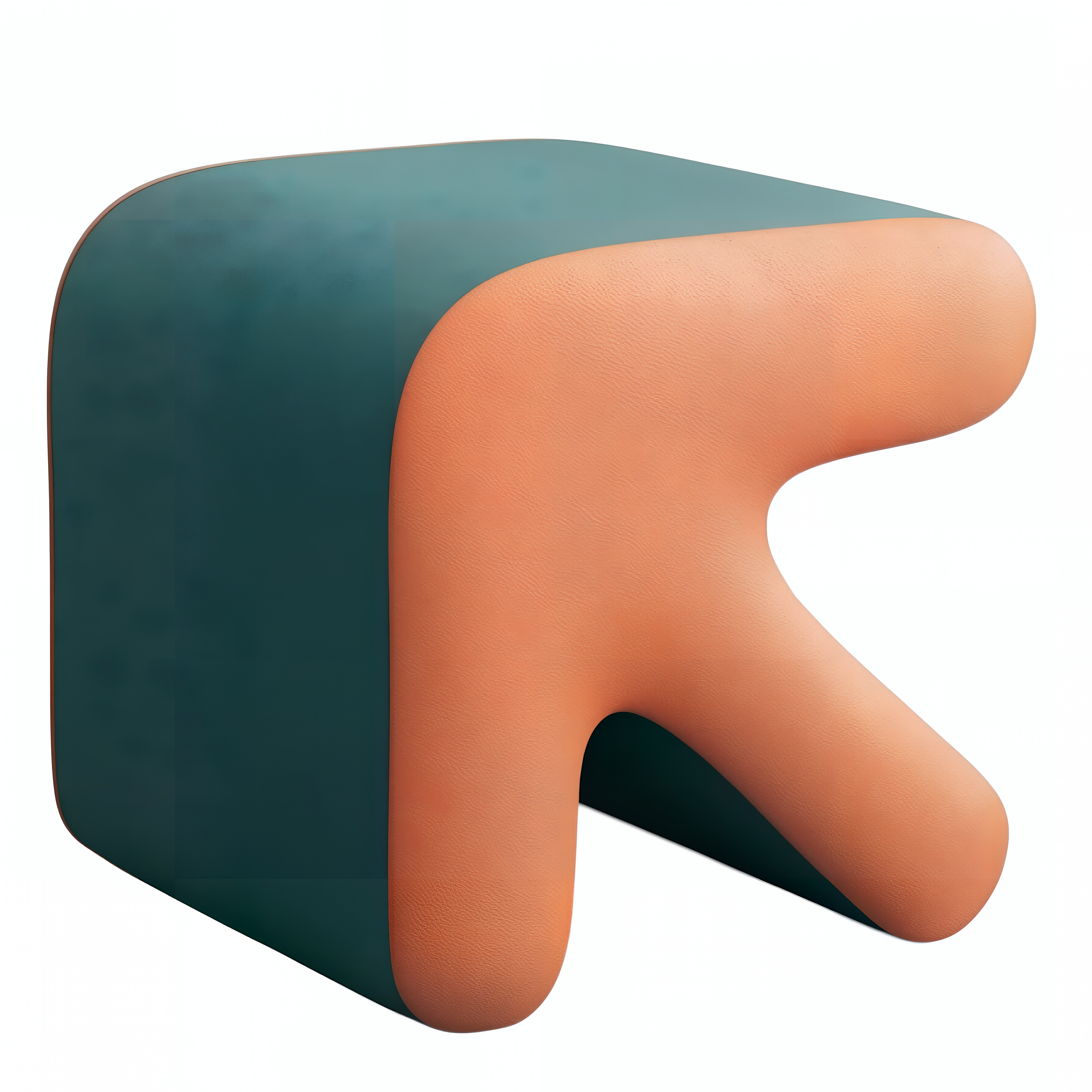 Contemporary Geometric Lounge Stool