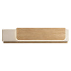 Contemporary Reception Desk with Backlit Timber Feature