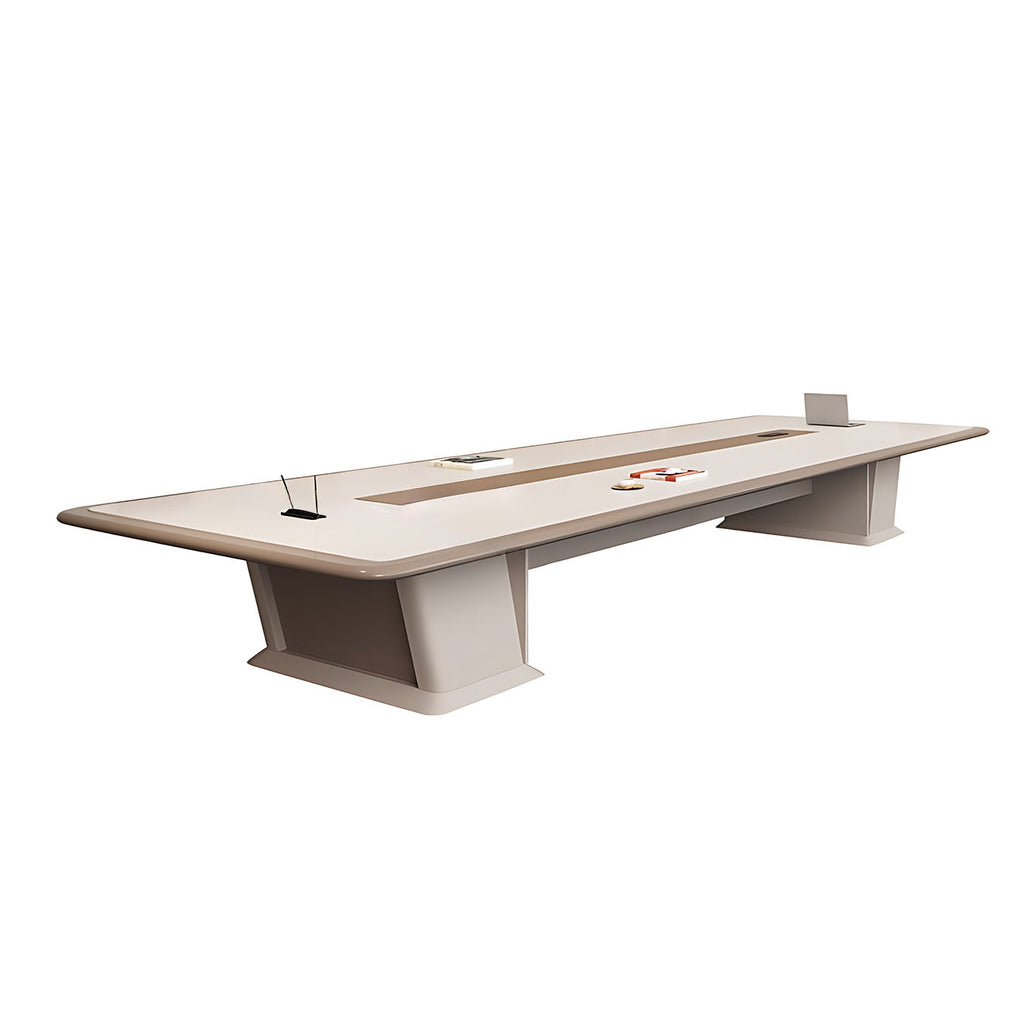 Commercial-Grade Table with Sleek Rounded Edges for Meetings