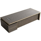 Contemporary CEO Desk with Integrated Storage Return