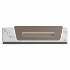 Contemporary Reception Counter with LED Lighting, Lockable Storage and Custom Logo