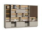 Modern Open-Shelved Executive Storage Cabinet