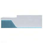 Modern White LED Reception Counter with Fluted Front Panel