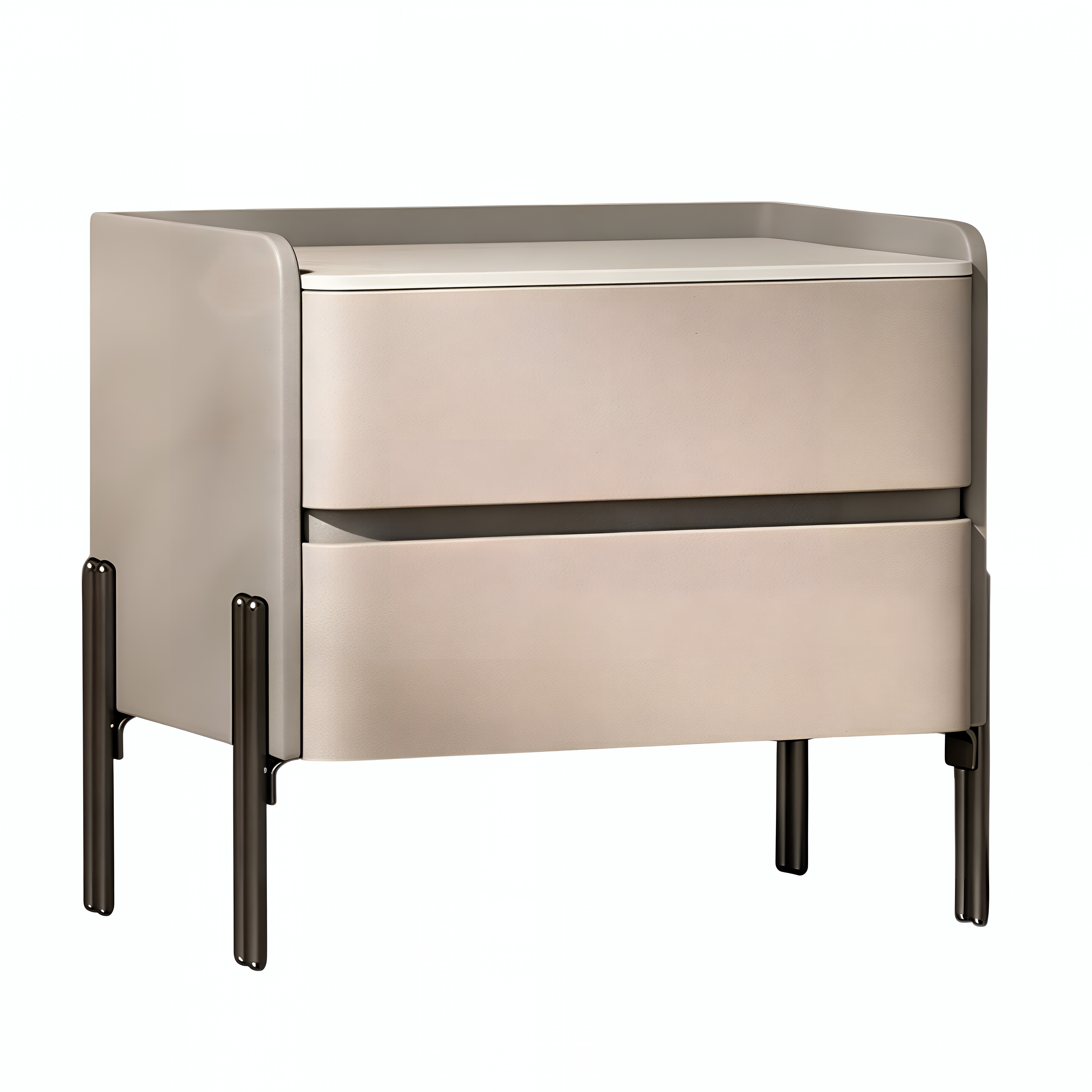 Luxury Bedside Table with Hidden Pull Design