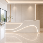 Sculptural LED Reception Counter