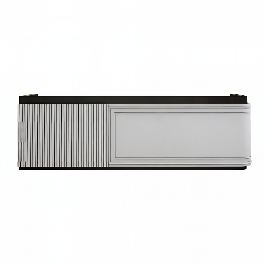 Designer Reception Desk with Panelled Curved Front