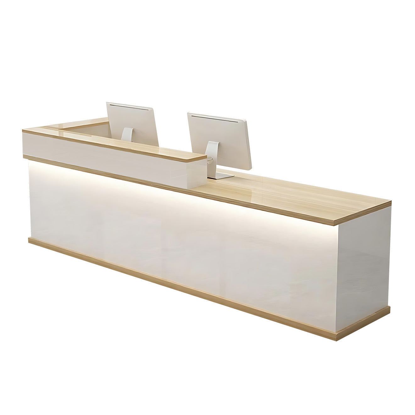 Commercial Reception Counter with Contemporary Design and Generous Workspace