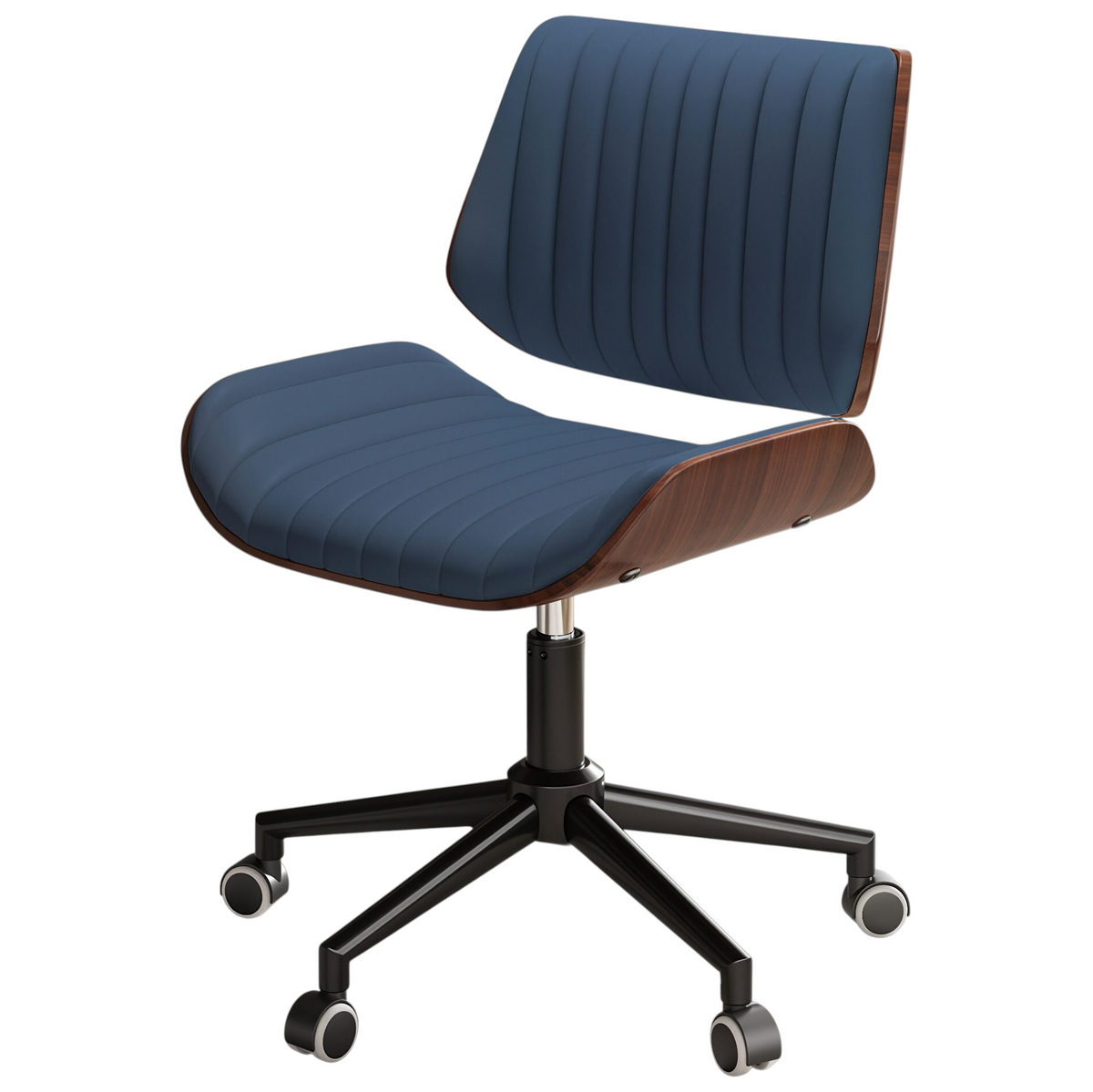 Modern Executive Office Chair with Leather & Wood