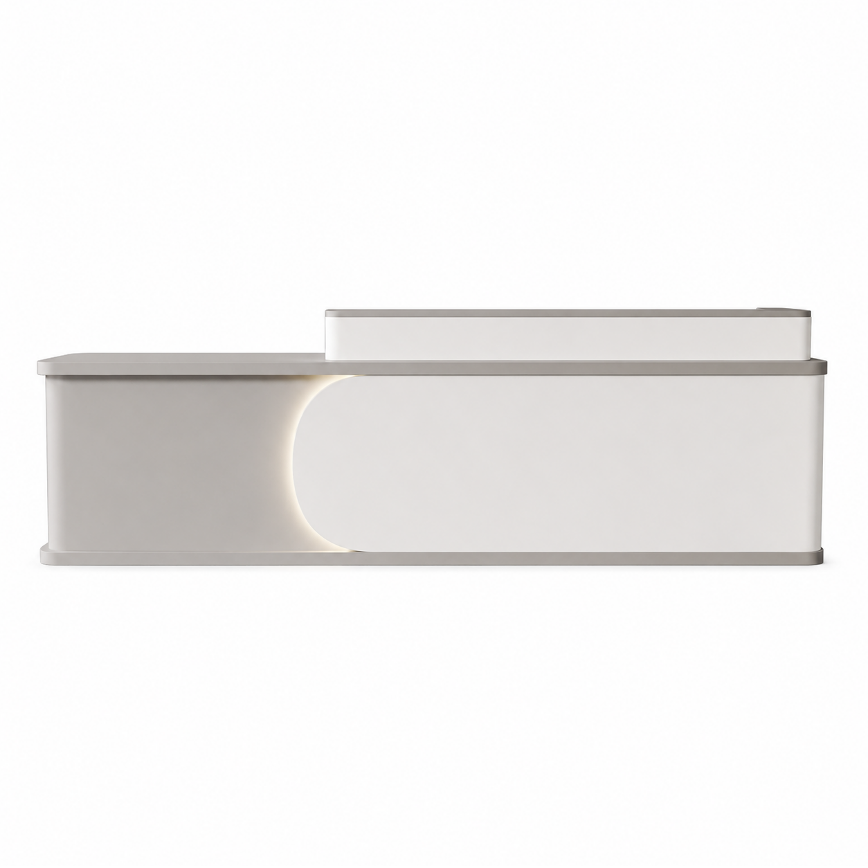 Contemporary Reception Counter with Rounded Profile