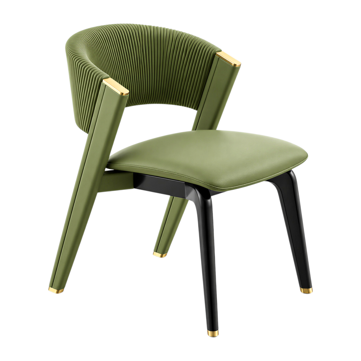 Modern Dining Armchair with Ribbed Upholstery and Colour Options
