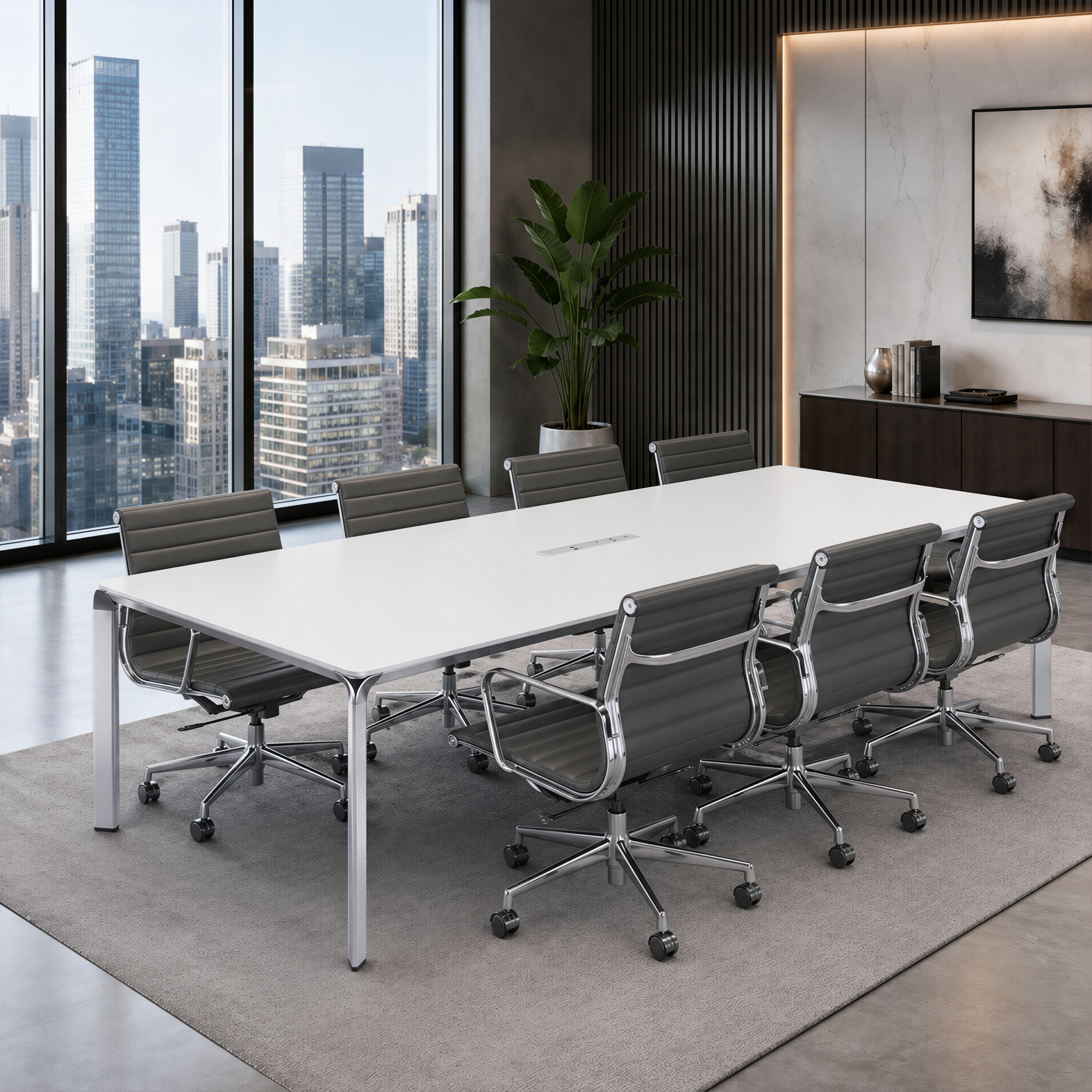 Premium Aluminium Frame Conference Table