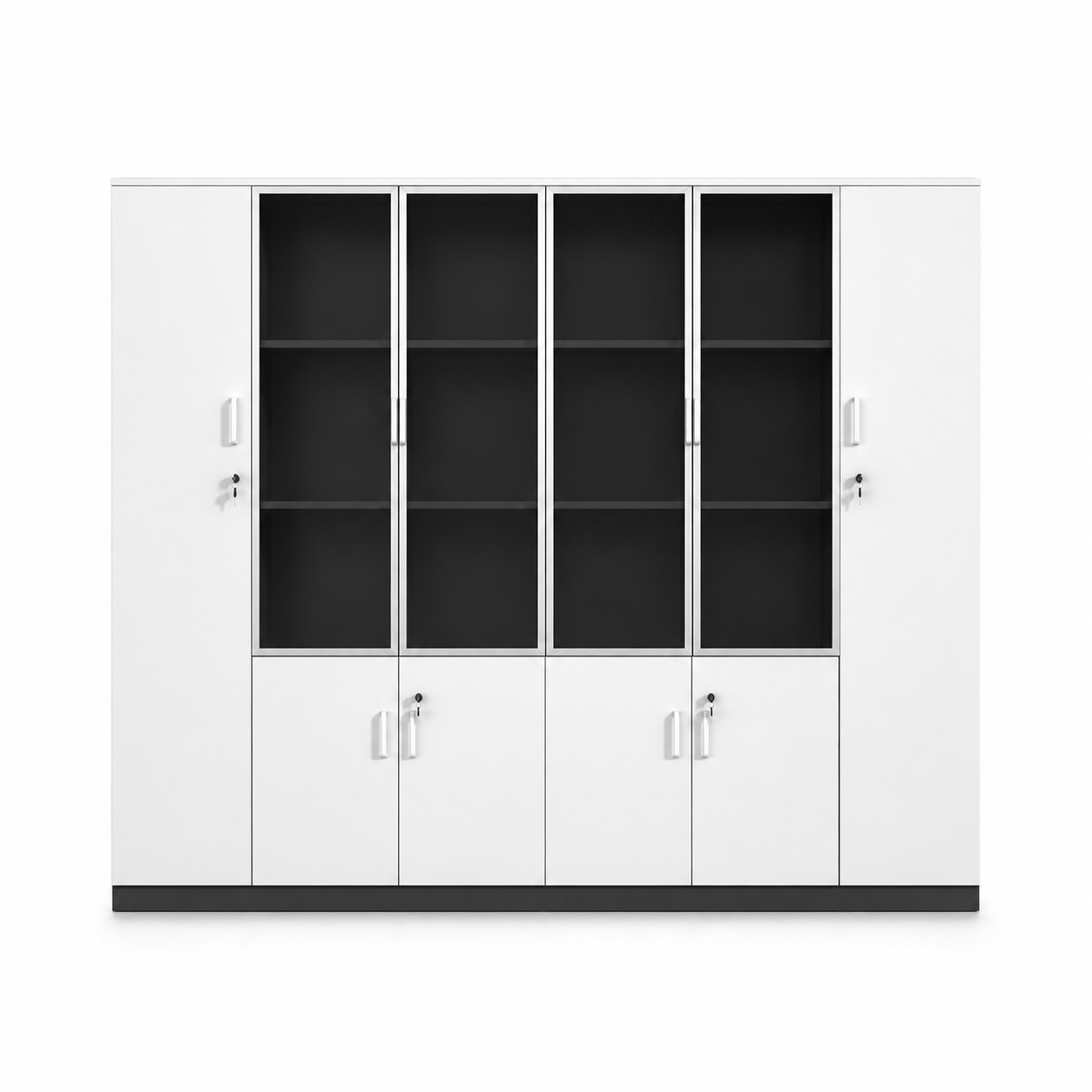 Multi-Section Office Storage and Display Cabinet