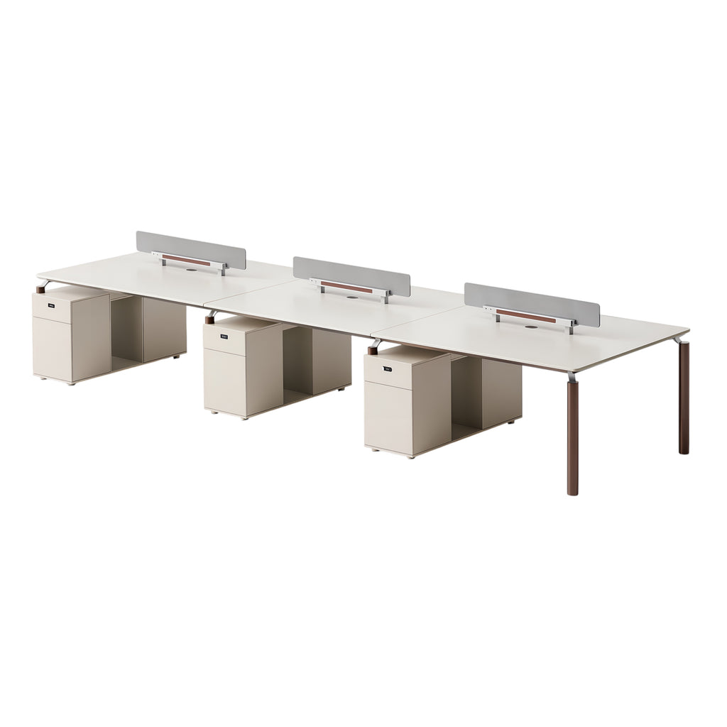 Contemporary Team Desk with Smart Cable Rail