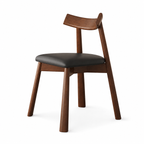 Modern Solid Wood Dining Chair with Ergonomic Backrest