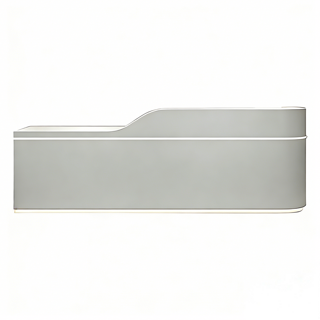 Sleek LED Reception Desk with Secure Storage for Modern Salon Spaces
