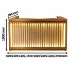 Linear Executive Reception Counter with Ambient Backlit Detailing