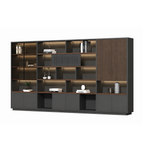Modern Open-Shelved Executive Storage Cabinet
