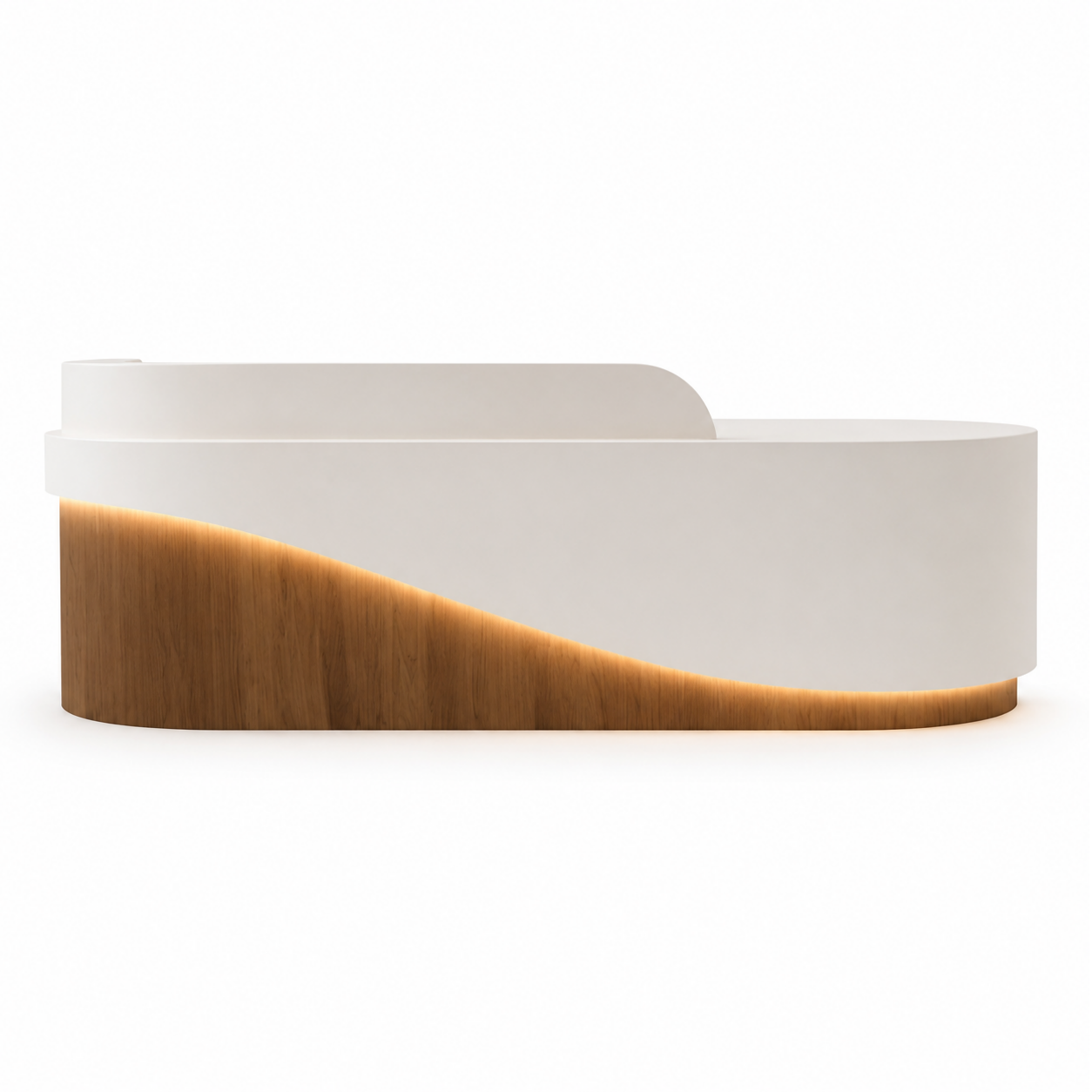 Modern Reception Desk with Ambient LED Lighting