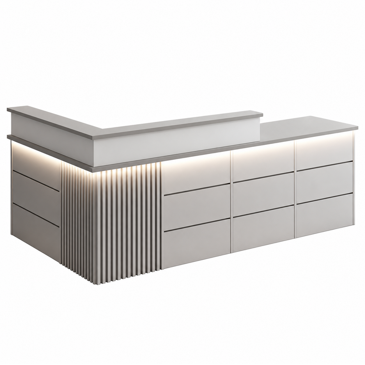 Modern Classic LED Reception Desk with Storage
