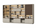 Modern Open-Shelved Executive Storage Cabinet