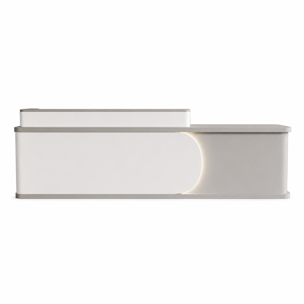 Contemporary Reception Counter with Rounded Profile