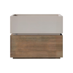Contemporary Timber Bedside Cabinet with Raised Storage Tray