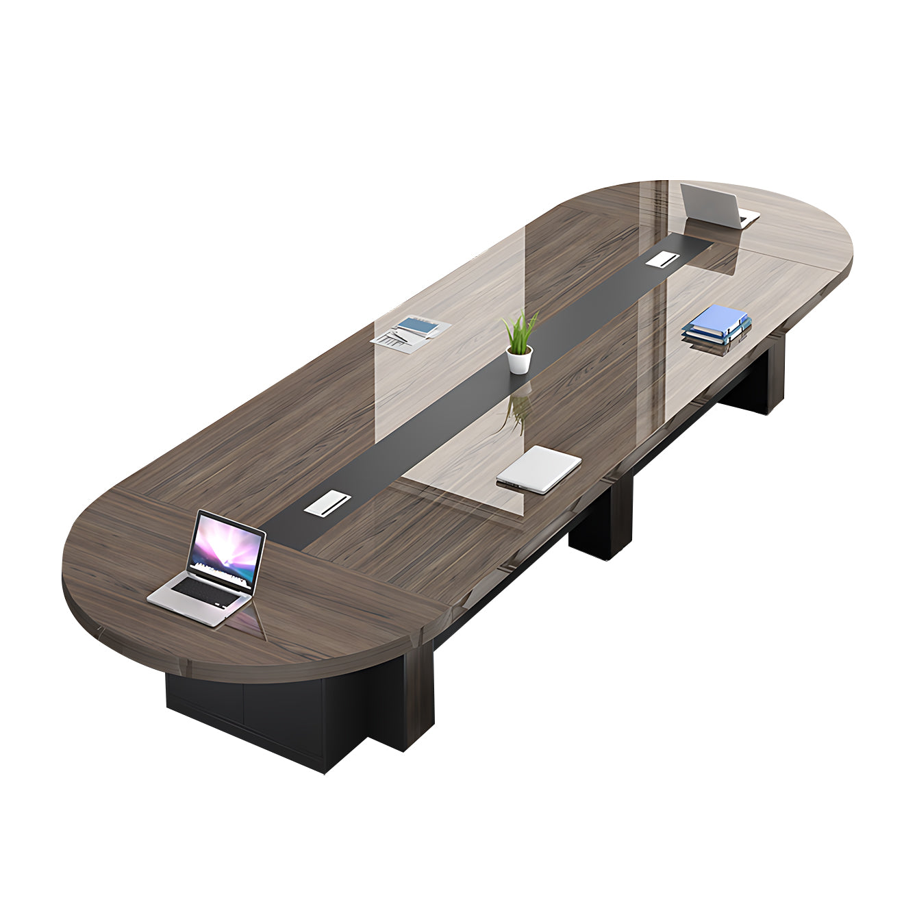 Oval Boardroom Table with Sleek Modern Styling