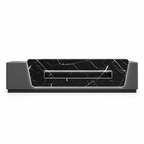Contemporary Reception Counter with LED Lighting, Lockable Storage and Custom Logo