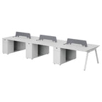 Minimalist Bench Workstation with Screen Panels