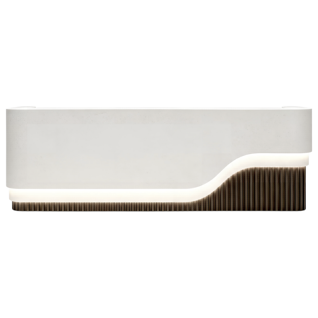 Luxury LED Curved Reception Counter