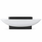 Modern Reception Desk With Curved Edges And Glossy Surface